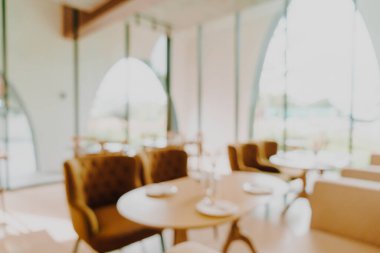 Arka plan için soyut bulanık kahve dükkanı ve restoran