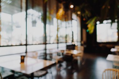 soyut bulanık kahve dükkanı ve arka plan için restoran - vintage efekt filtresi