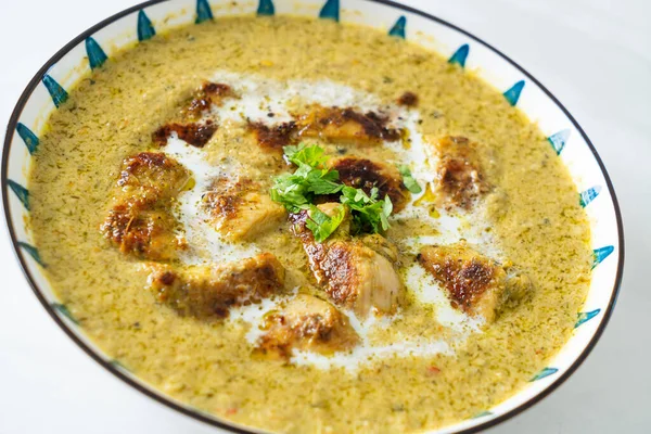 Afghani Chicken Green Curry Hariyali Tikka Chicken Hara Masala Indian — Stockfoto