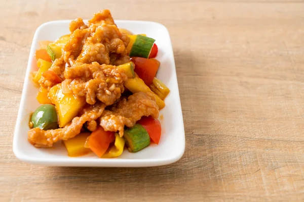 Stock image Stir fried sweet and sour sauce with pork and vegetable