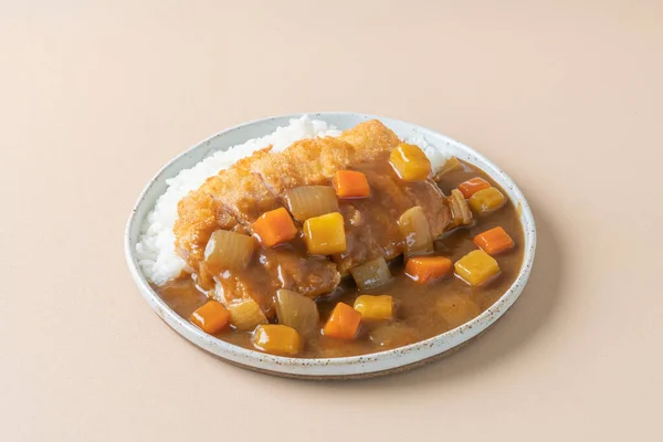 Gebratenes Hühnerschnitzel Curry Mit Reis Japanische Küche — Stockfoto