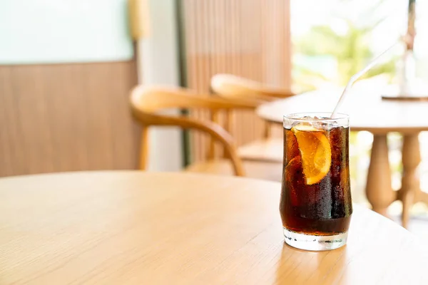 Iced Cola Glass Ice Cafe Restaurant — Stockfoto