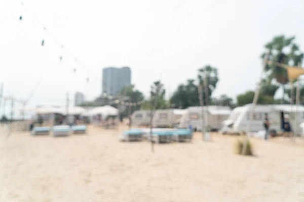 Abstrato Blur Camping Carro Praia Para Fundo — Fotografia de Stock