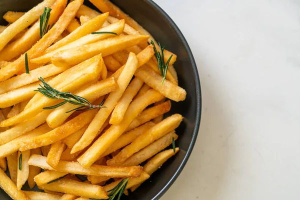 stock image French fries or potato chips with sour cream and ketchup