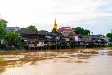 The Old Town of Chantaboon waterfront community at Chanthaburi in Thailand