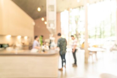 Arka plan için soyut bulanıklık ve odaklanmış kafe restoranı
