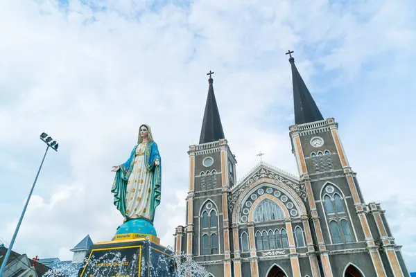 Beautiful Architecture Cathedral of the Immaculate Conception at Chanthaburi in Thailand