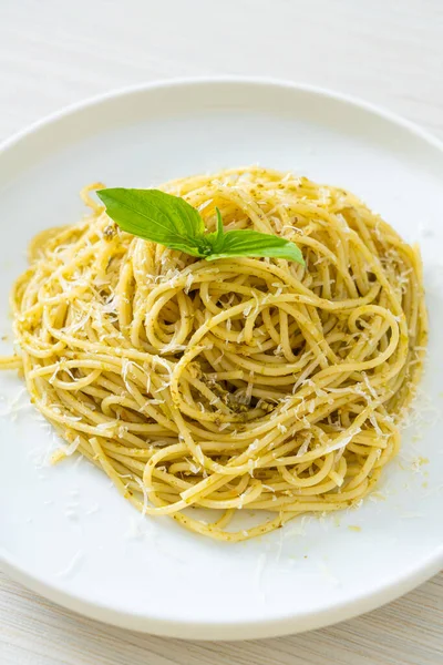 ペストスパゲティパスタ ベジタリアン イタリア料理 — ストック写真