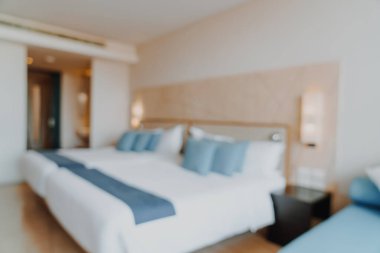 soyut bulanıklık ve odaklanmış yatak odası arka plan için iç mekan