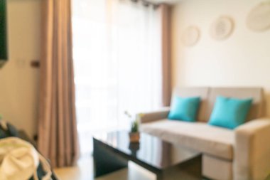 Sırt çantası için soyut bulanık oturma odası