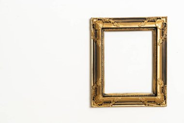 boş resim çerçevesi beyaz duvar arkaplanında kopyalama alanı ile