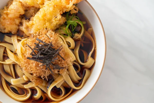 stock image Japanese ramen noodles with shrimps tempura - Asian food style