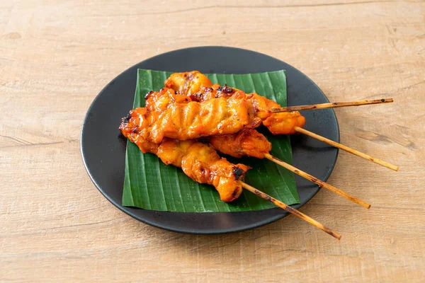 Grillezett Csirke Nyárs Ázsiai Street Food Style — Stock Fotó
