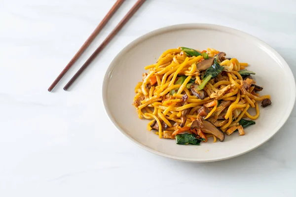 stock image stir-fried yakisoba noodles with vegetable in vegan style - Vegan and vegetarian food style