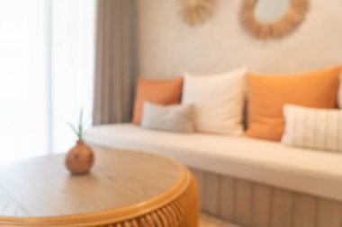 soyut bulanık güzel ve modern oturma odası arka plan için iç mekan