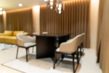 Arka plan için evdeki soyut bulanık yemek masası