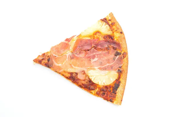 Pizza Prosciutto Pizza Jambon Parme Isolée Sur Fond Blanc — Photo