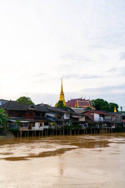 The Old Town of Chantaboon waterfront community at Chanthaburi in Thailand