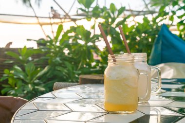 Masada Ananas Smoothie Jar. Sağlıklı içecek.