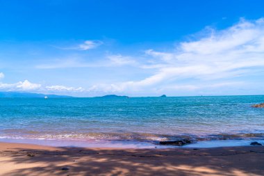 The Pink Coast or Lan Him Chomphu with sea background at Chanthaburi in Thailand