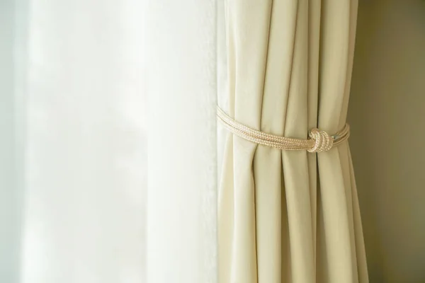 beautiful curtain with window and sunlight