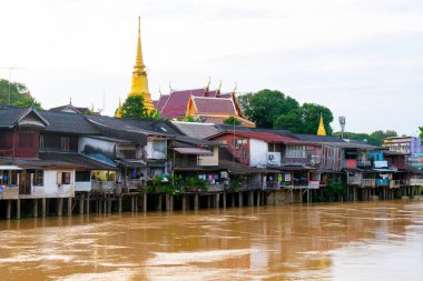 The Old Town of Chantaboon waterfront community at Chanthaburi in Thailand