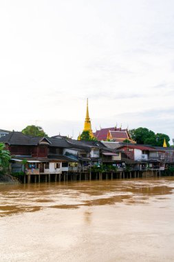 The Old Town of Chantaboon waterfront community at Chanthaburi in Thailand