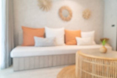 soyut bulanık güzel ve modern oturma odası arka plan için iç mekan