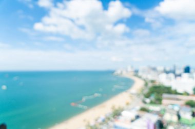 Soyut bulanık Pattaya şehri arka plan için Tayland 'da ufuk çizgisi görünümü