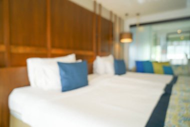 abstract blur luxury bedroom for background