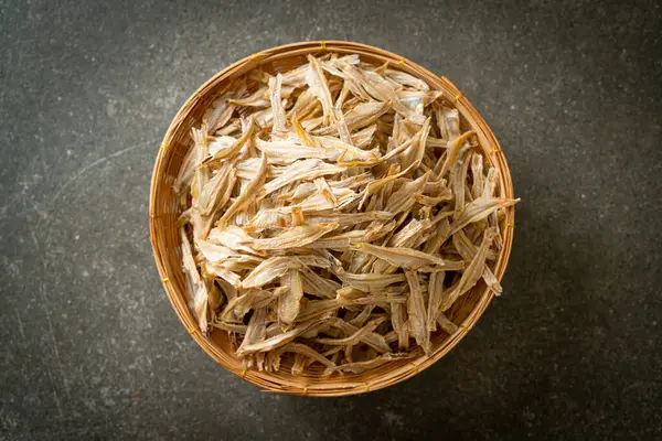 Stock image dried small crispy bake fish