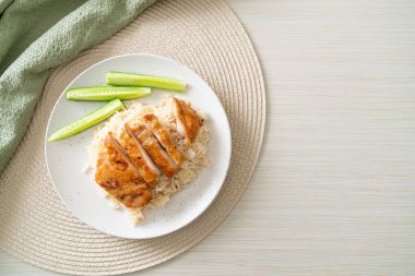 Grilled Chicken with Steamed Rice in Hainan style