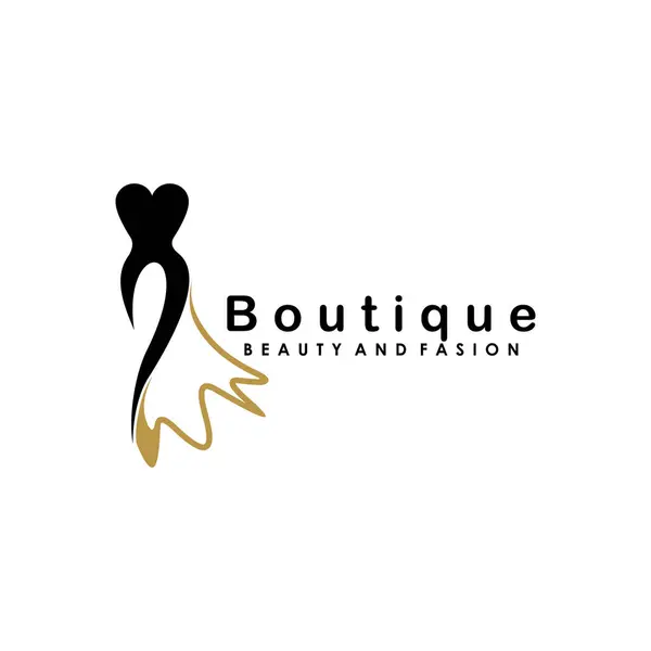 Boutique Mode Logo Design Für Geschäftsleute — Stockvektor