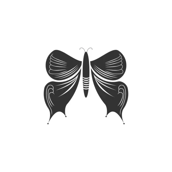 Schmetterling Logo Design Mit Illustrationskonzept Premium Vektor — Stockvektor