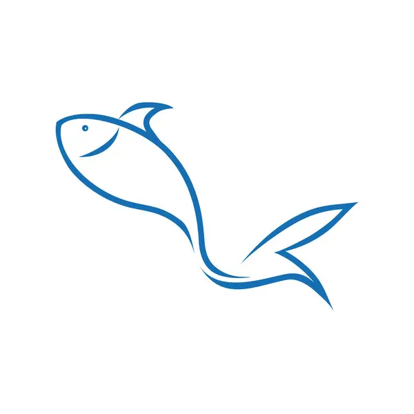 Diseño Del Logotipo Pescado Con Concepto Creativo — Vector de stock