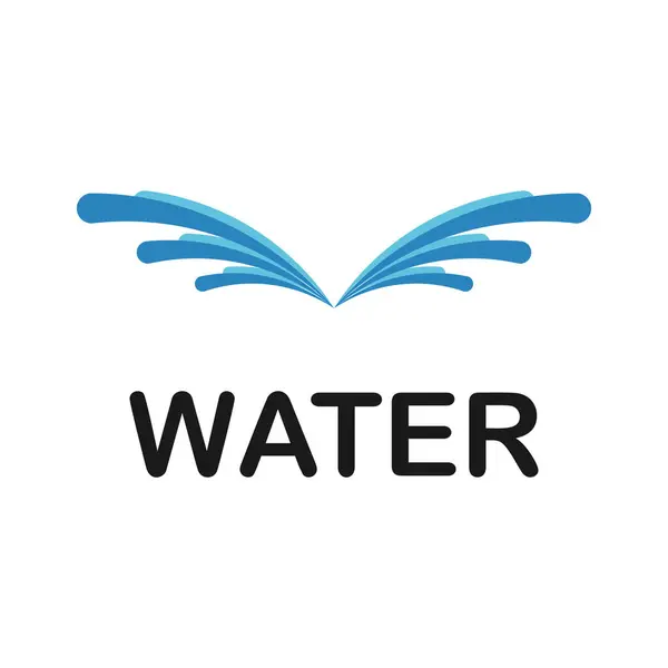 Design Des Wasserlogos Mit Modernem Konzept — Stockvektor