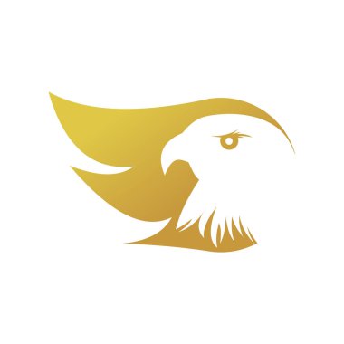 Premium konseptli kartal logo tasarımı vektörü