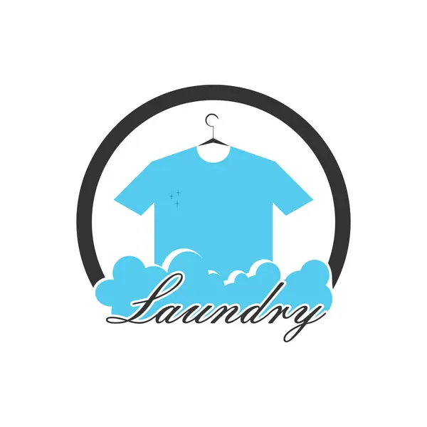 Wäsche Logo Design Mit Premium Konzept Und Neuer Idee — Stockvektor