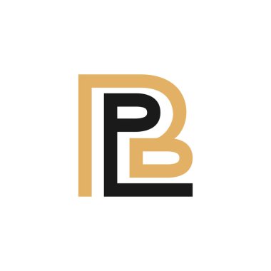 B harfi logo tasarım vektörü şablon elemanı modern konsept