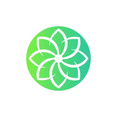 İllüstrasyon prim kavramına sahip çiçek logosu tasarımı vektörü