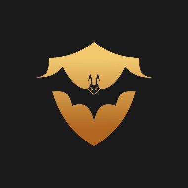 Premium çizim ve yeni fikirli yarasa logosu tasarımı vektörü