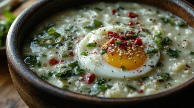 Yumurtalı kremalı pirinç çorbası..