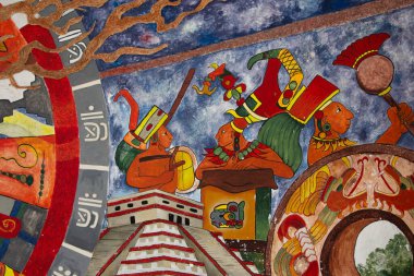 UTM 'den Maya kültürünün renkli duvar resmi