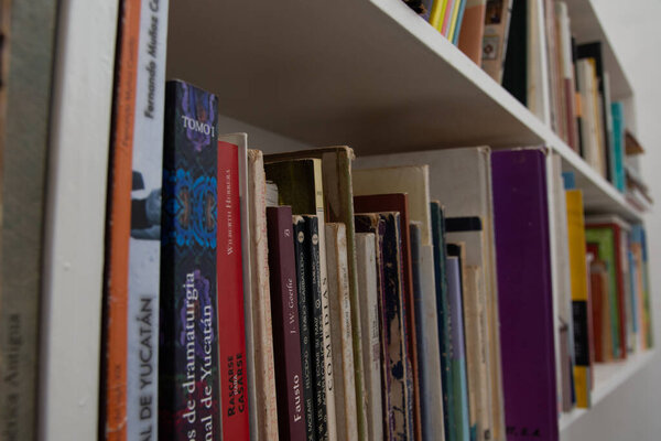 Набор старых книг на вашей книжной полке