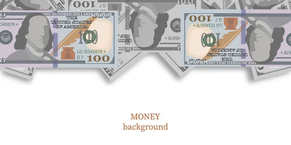 Amerikanisches Geld Geld Lügt Dollar Zeichen Bares Geld Rechnung Vektorgeld — Stockvektor