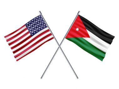 ABD ve Filistin bayrakları