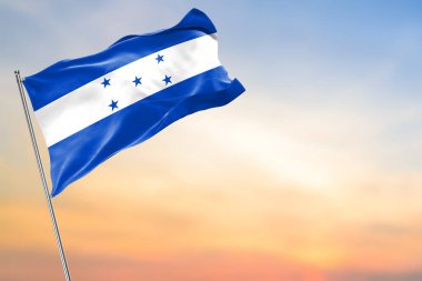 Arkaplanda Honduras bayrağı