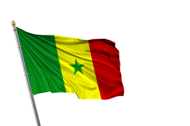 Senegal 'in ulusal kumaş dalgası bayrağı