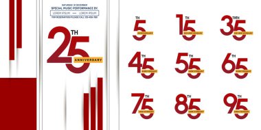 Kutlama için modern pop sanatının logosu seti