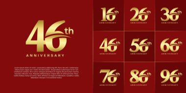 Yıldönümü Logotype seti özel gün kutlamaları için kullanılabilir.